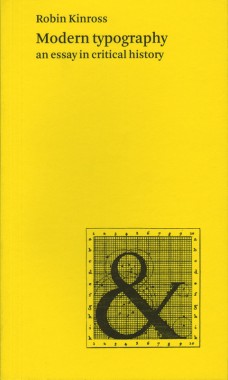 Robin Kinross, Modern typography: an essay in critical history